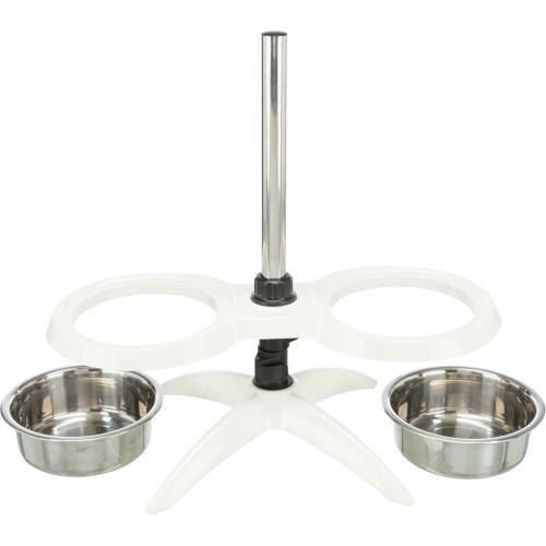 Миска Trixie для собак, на регулируемой подставке, белая, 2х1,6 л, d:21 см (меламин/металл) Винница - изображение 5