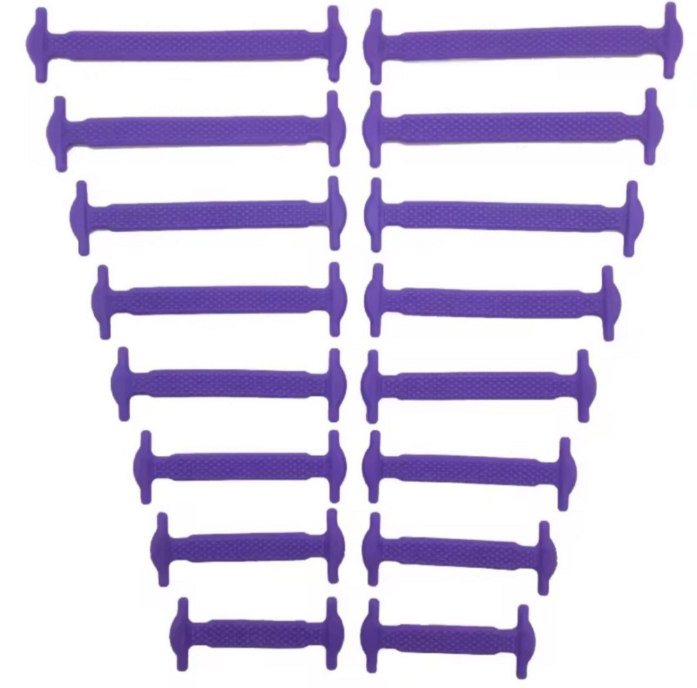 Шнурки силиконовые линивы 16 шт Фиолетовый Смела - изображение 2