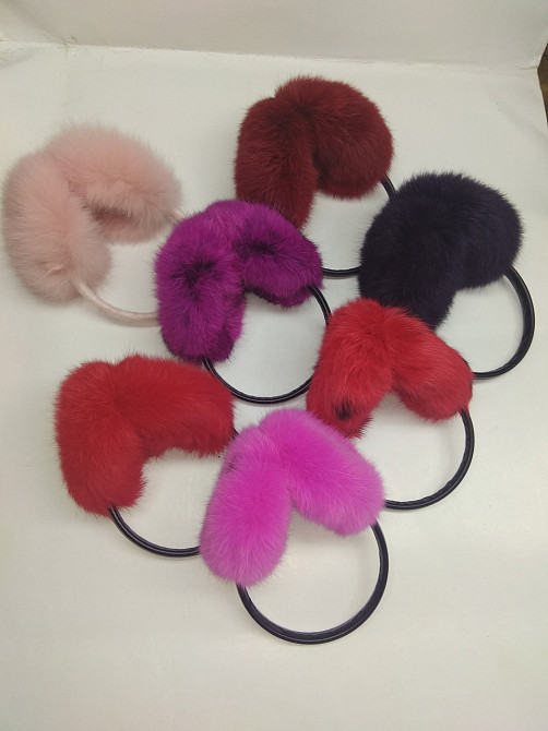 Наушники меховые теплые из меха кролика разные цвета Харьков - изображение 1