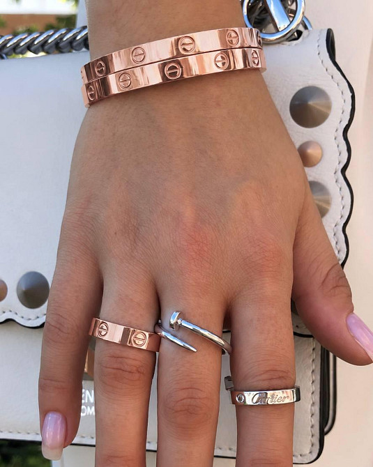 Cartier браслет Love с отверткой | Нежное розовое золото AU 750 | С цирконами или без Одесса - изображение 9