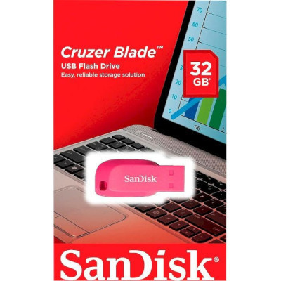 USB флеш накопитель SanDisk 32GB Cruzer Blade Pink USB 2.0 (SDCZ50C-032G-B35PE) Винница - изображение 3
