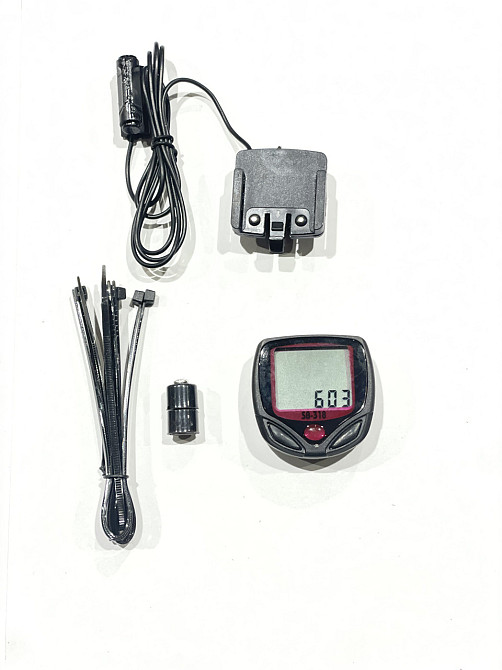 Велокомп'ютер провідний без підсвічування (mod:0128) (чорний) Мукачево - фото 1