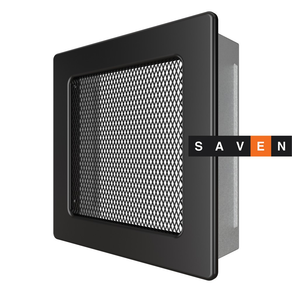 Вентиляционная решетка для камина SAVEN 17х17 черная Львов - изображение 2