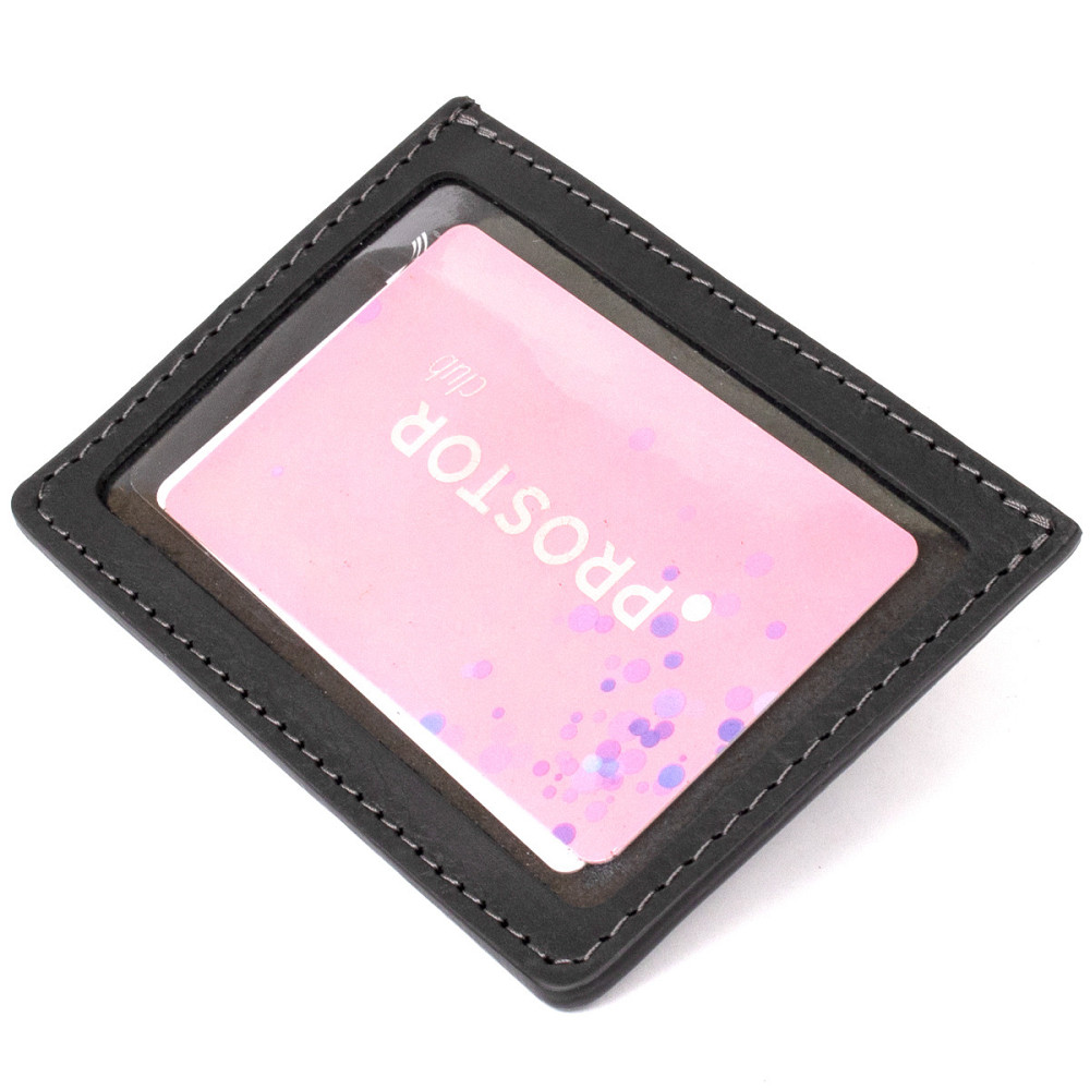 Кожаная обложка для пенсионного удостоверения Черный (GRANDE PELLE) Киев - изображение 9