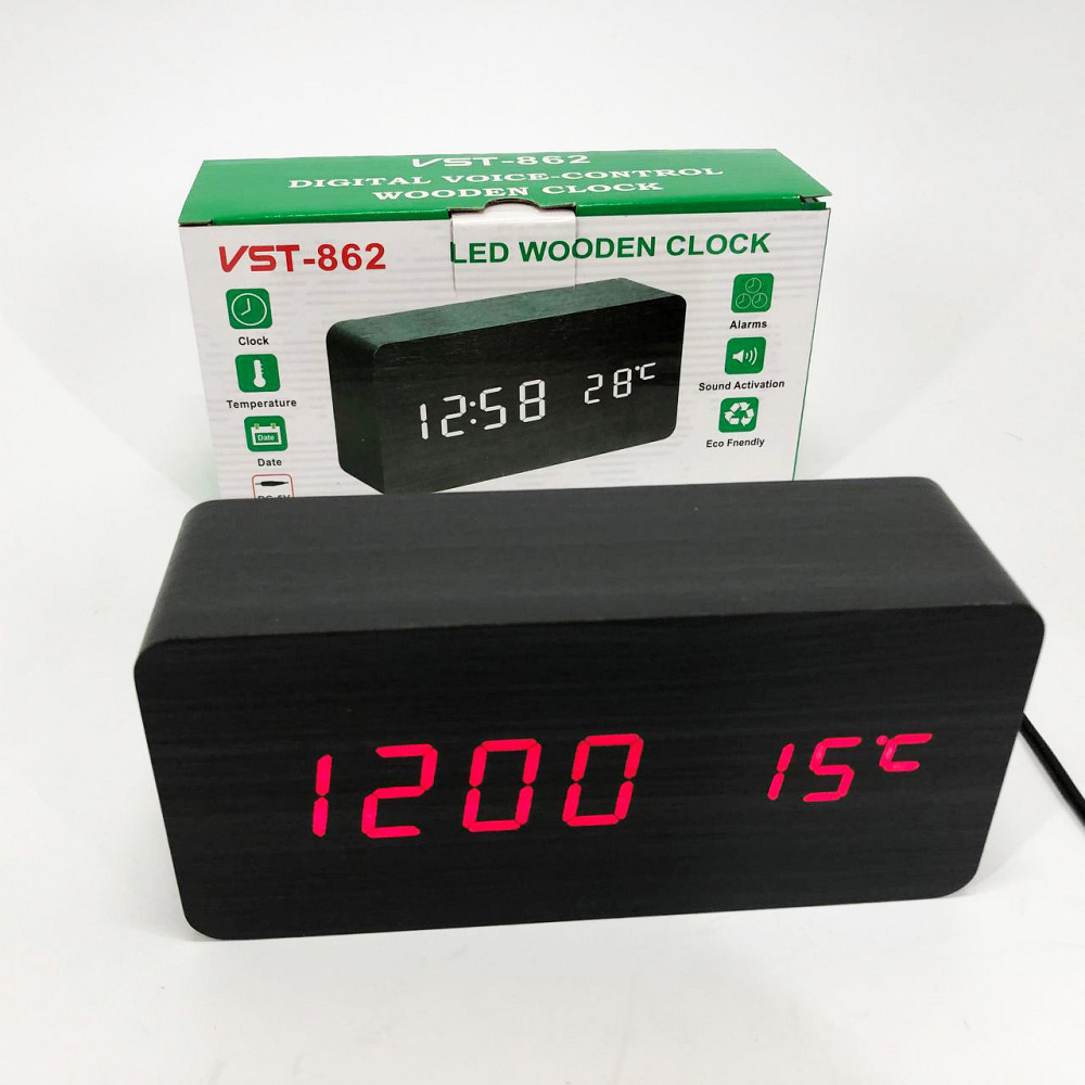 Настільний годинник LED на батарейках VST-862, Годинник електронний з яскравими цифрами настільний OD-55 Львів - фото 9
