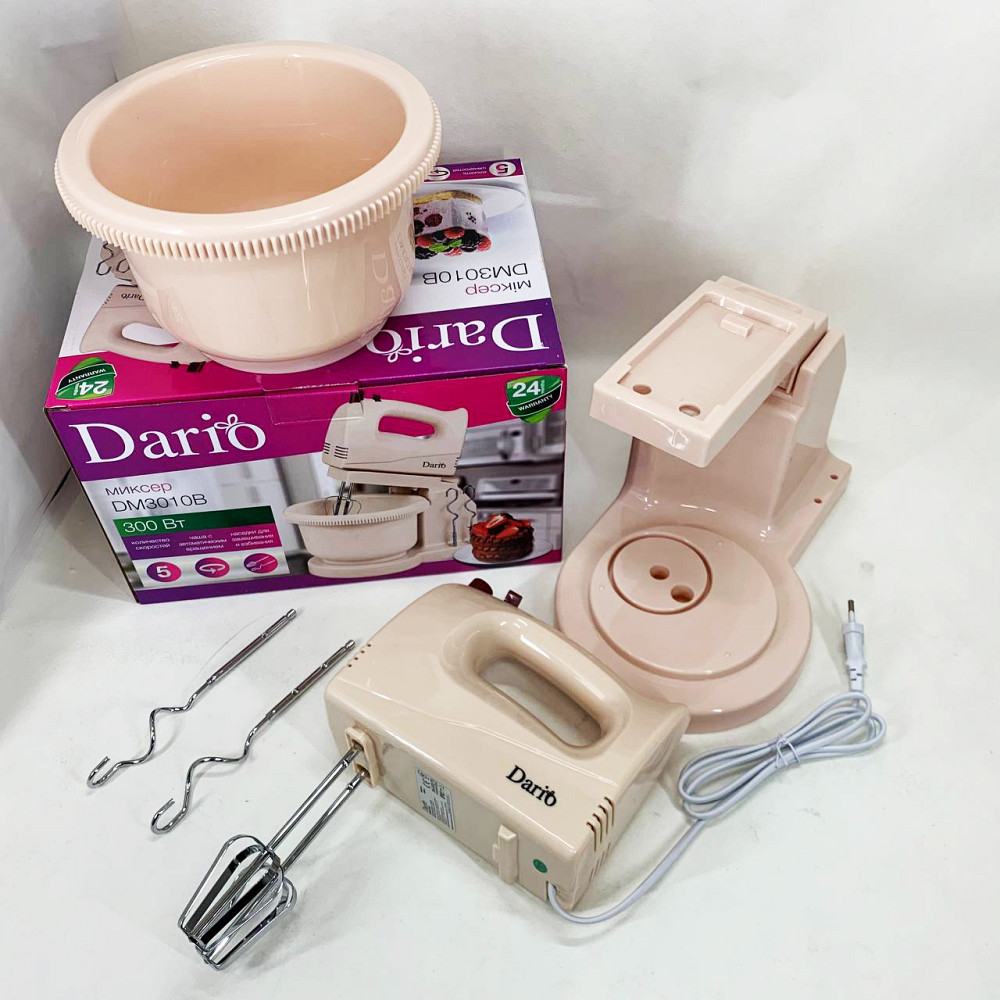 Міксер кухонний ручний для дому Dario DM3010B 300 Вт, Міцний ручний міксер для щоденного використання WA-17 Івано-Франківськ - фото 8