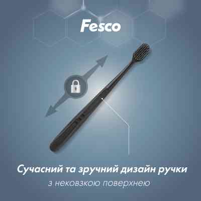 Зубна щітка Fesco Black &amp; White Series Soft Чорна (4823098414124) Вінниця
