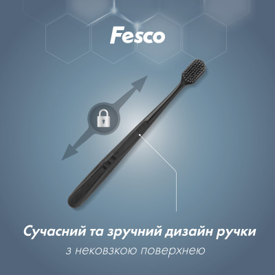 Зубна щітка Fesco Black &amp; White Series Soft Чорна (4823098414124) Вінниця - фото 3