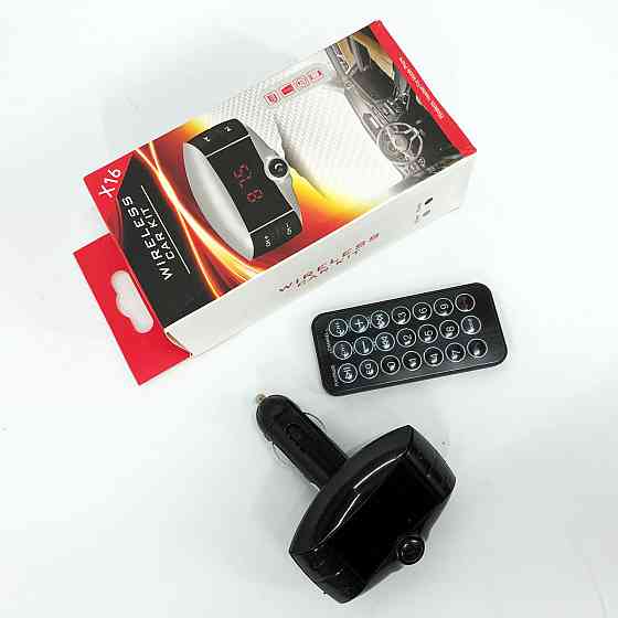 Mp3 bluetooth usb fm модуль X16 FM, Блютуз модулятор в машину, Автомобильный модулятор ED-747 от прикуривателя Киев