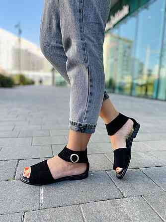 Gino Figini Босоніжки жіночі GINO FIGINI 602 чорні (літо, замша натуральна) (3818) лише 37р.38р Коломыя