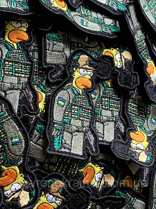 Шеврон Гомер Сімпсон (Форма контурна. На липучці) Розмір 9x5см Київ - фото 2