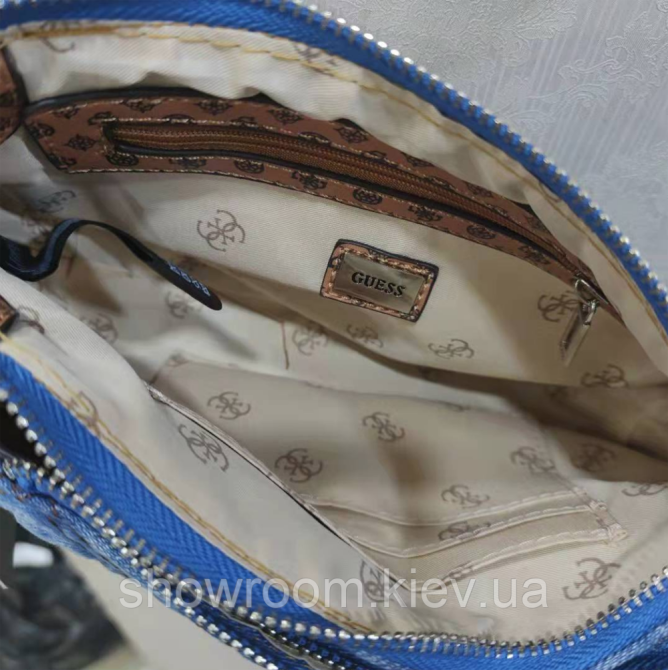 Жіноча сумочка з органайзером на плече Guess (1211) синій Київ - фото 4