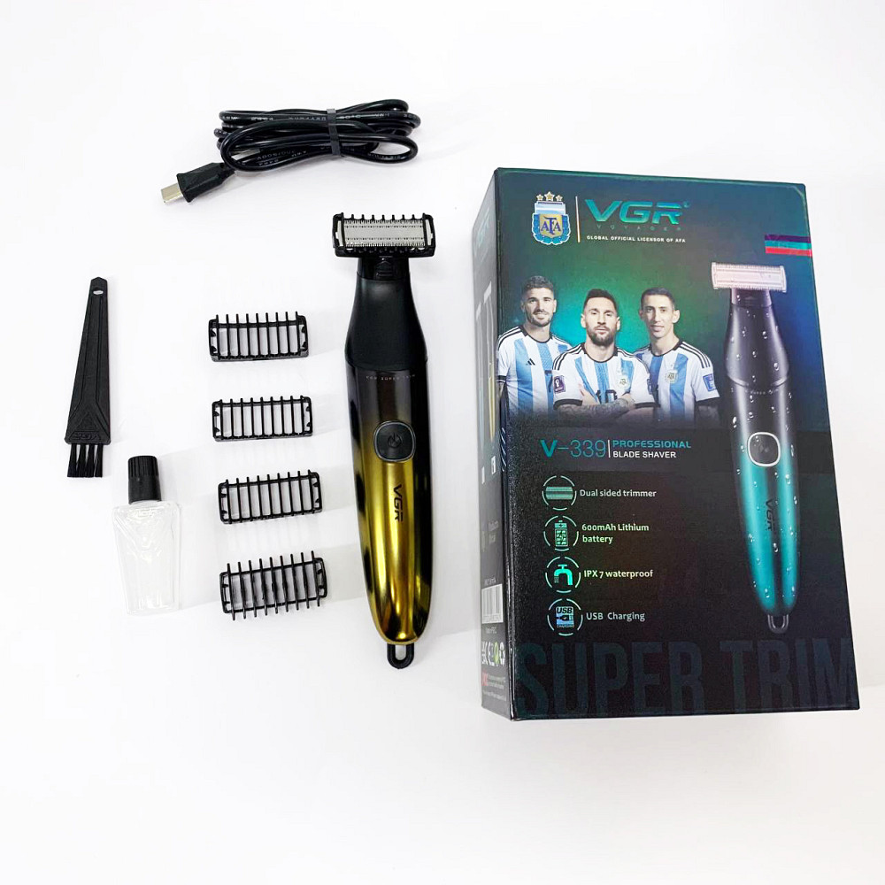 Бритва-тример для чоловіків, Машинка для стрижки бороди з насадками Акумуляторна машинка стрижки WH-64 Івано-Франківськ - фото 5