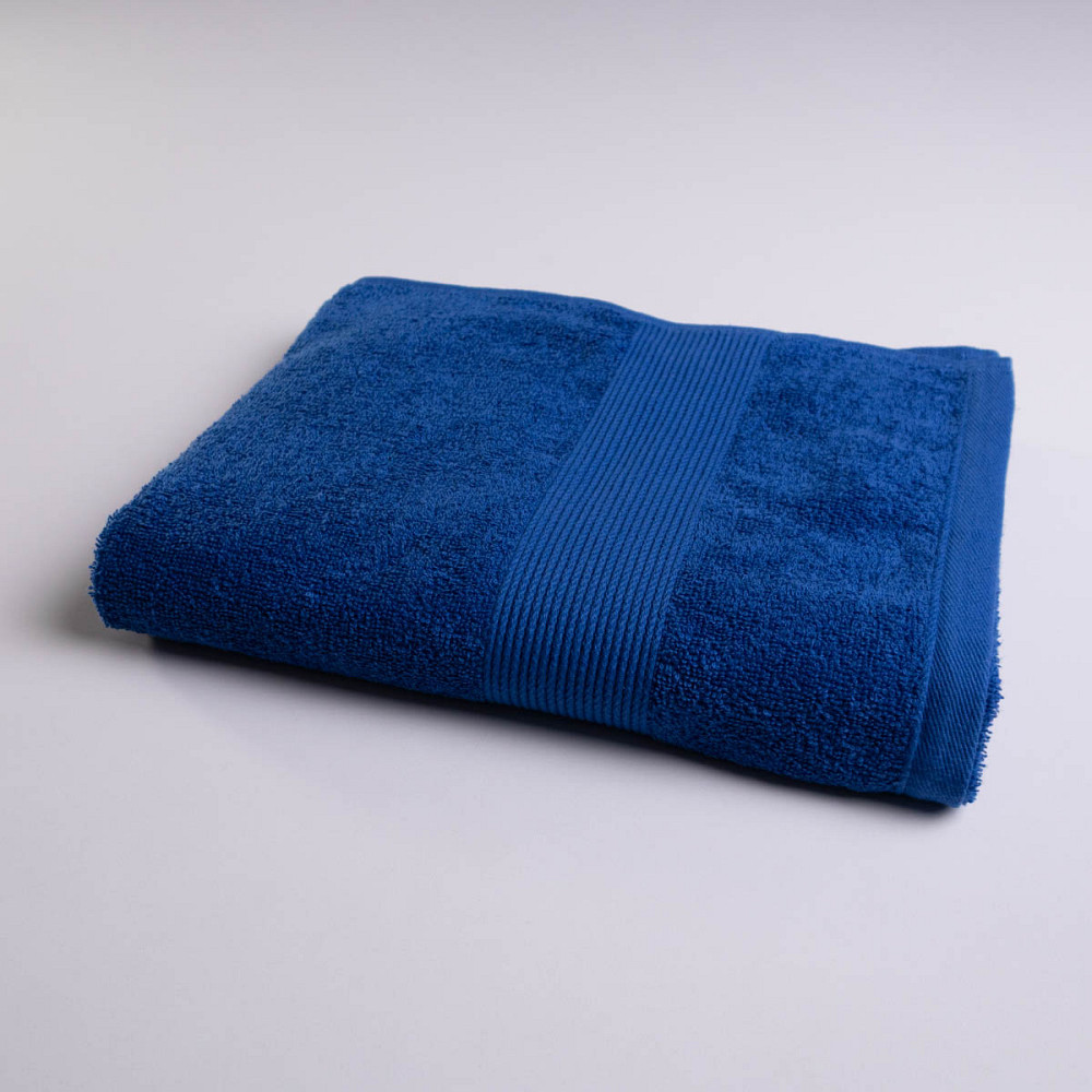 Махровий рушник середнього розміру з Бордюром GM Textile 50х90см 400г/м2 (Синій) Суми - фото 6