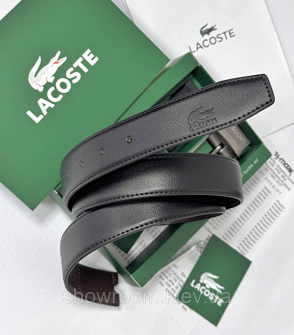 Чоловічий набір, ремінь із двома пряжками Lacoste (988-1) Київ - фото 4