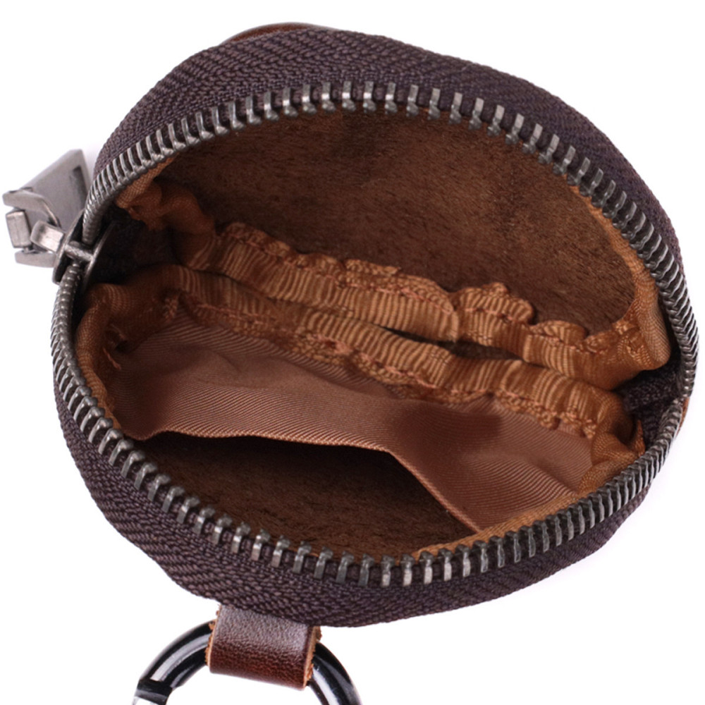 Невеликий гаманець для монет із натуральної шкіри Vintage sale_15101 Коричневий Київ - фото 6