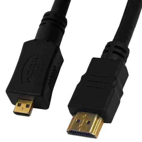 Шнур HDMI (штекер HDMI — штекер micro HDMI), v.1.4, "позолочений", діам.- 5 мм, 1,5 м Полтава
