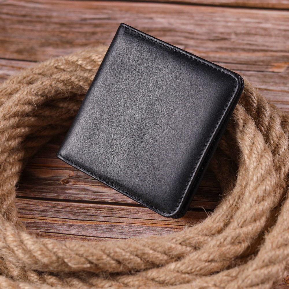 Компактный женский кошелек из натуральной гладкой кожи KARYA 21432 Черный Киев - изображение 7