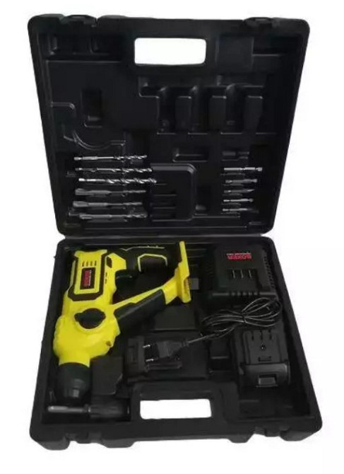 SR-145 Аккумуляторный перфоратор SDS+ 20,4 В с мягкой ручкой, 2 аккумулятора, кейс, 6 сверл, 4 биты Одесса - изображение 3