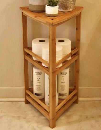 Стеллаж угловой для ванной 