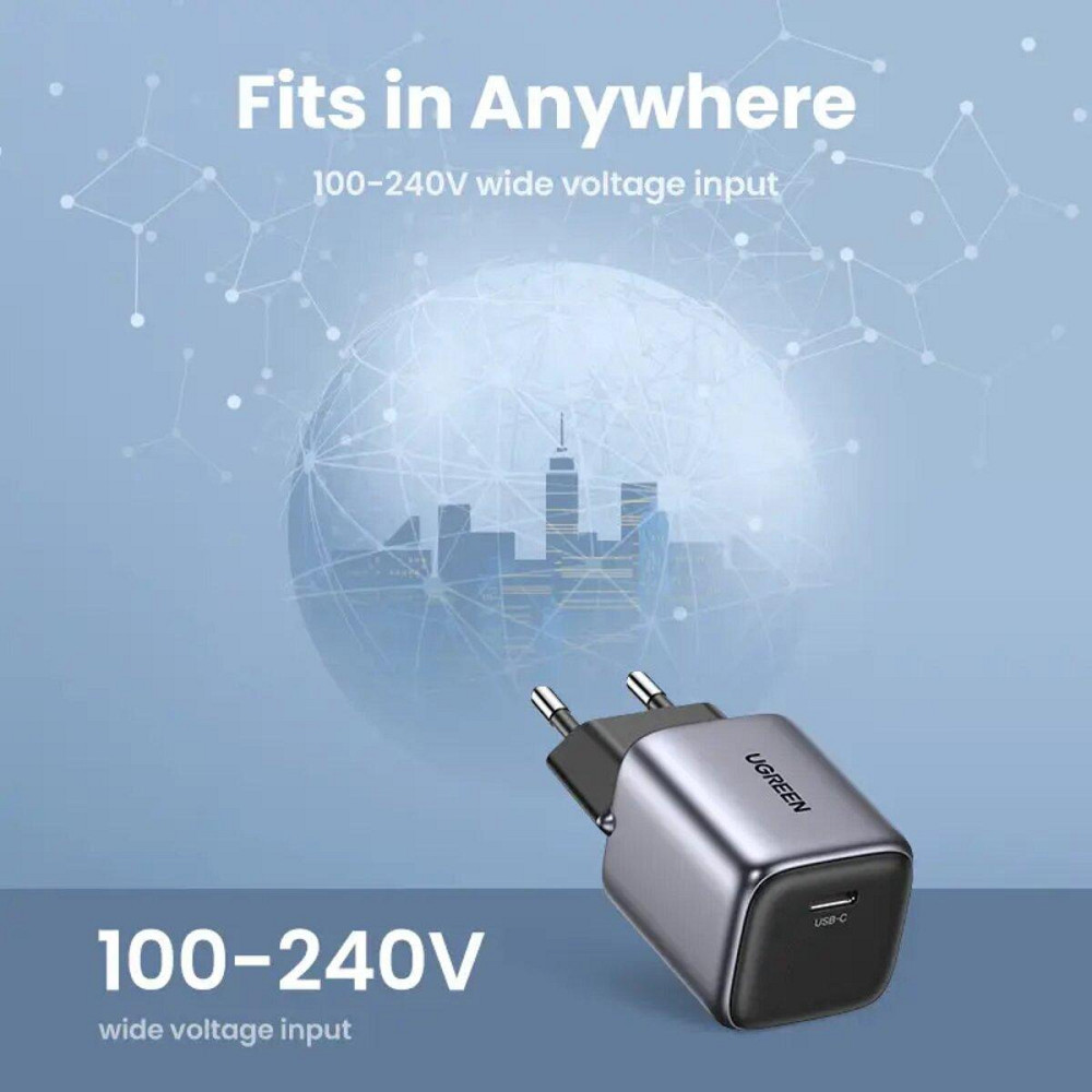Сетевое зарядное устройство UGREEN CD318 Nexode mini 20W Charger EU UGR-90664 Одесса - изображение 6