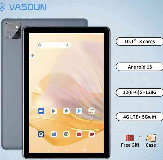 Планшет: Vasoun TAB 12 4G LTE 8 Ядер 10.1