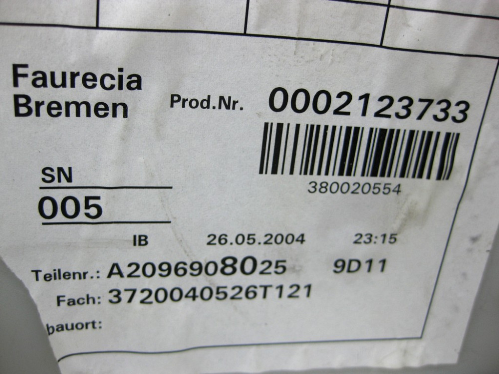 Mercedes-Benz  A2096908025 9D11 Нижня права бокова обшивка простору заднього пасажира колір "антрацит" CLK Coupe C209 Одеса - фото 11