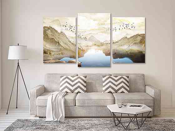 Модульная картина в гостиную / спальню    Краєвиди гір    Art-706_3 70x130 см Киев