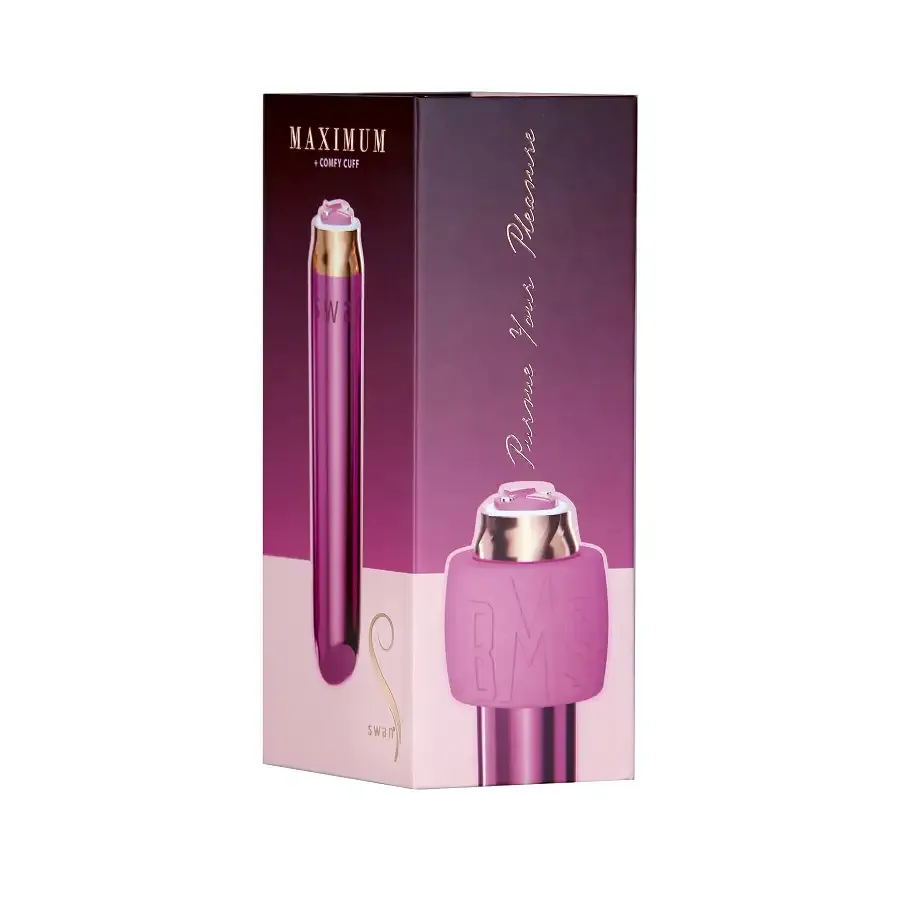 Віброкуля Swan Maximum + Comfy Cuff Pink, суперпотужна, різна інтенсивність, силіконова манжета Львів - фото 9