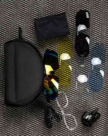 Очки тактические OAKLEY (5 линз) с поляризацией Черные  ВТ6825 Одесса