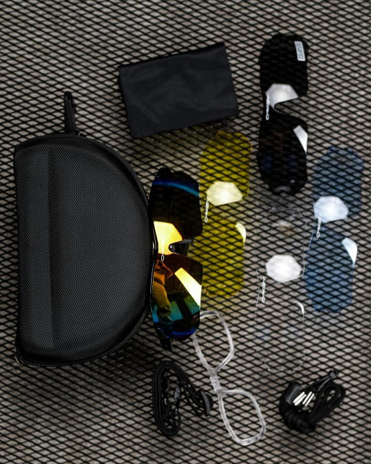 Очки тактические OAKLEY (5 линз) с поляризацией Черные  ВТ6825 Одесса - изображение 2