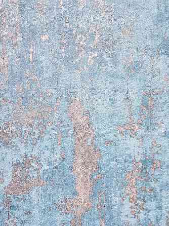 Обои виниловые на флизелин Erismann Casual Chic 1.06х10 под штукатурку под бетон бирюзовые с золотом 12144-18 Киев