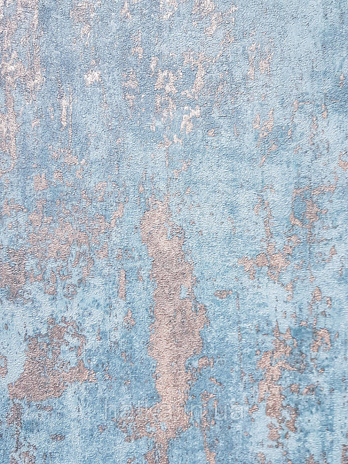 Шпалери вінілові на флізелін Erismann Casual Chic 1.06х10 під штукатурку під бетон бірюзові із золотом 12144-18 Київ - фото 3