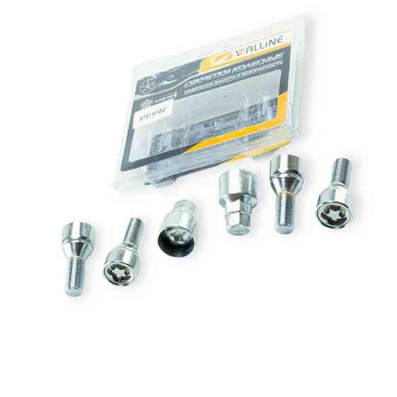 Болт хром 14х28 (ш 1,5) конус, секретки (круч кільце 2ключа) Метелик (4шт) колісний Мукачево