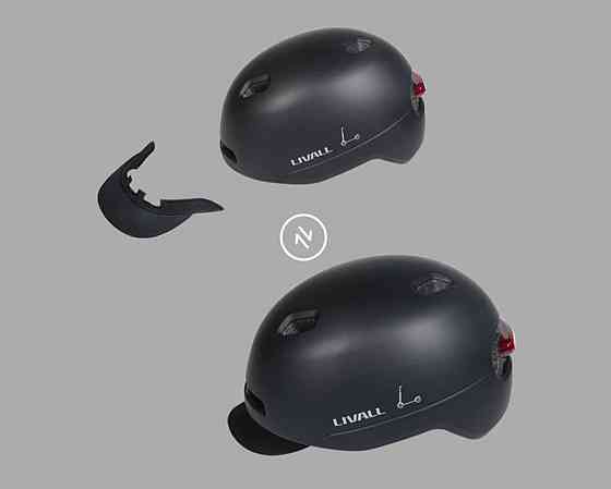 Захисний шолом Livall C21 (L) Midnight Black (57-61см), сигнал стопів (LIV-000C21-5341) Київ