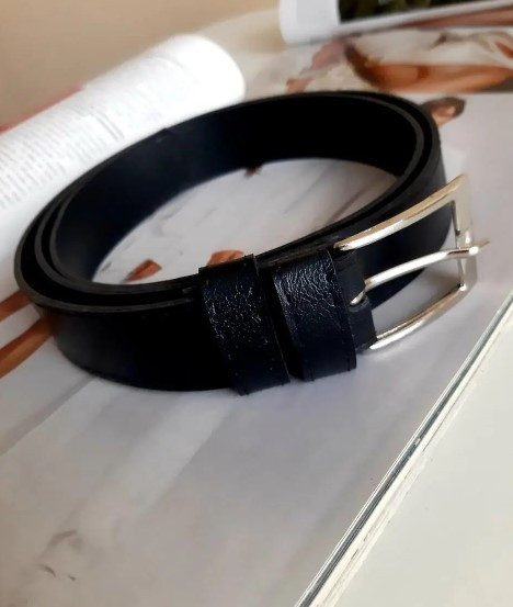 Жіночий ремінець чорний з екожі, довжина 109см, ширина 3см Київ - фото 1