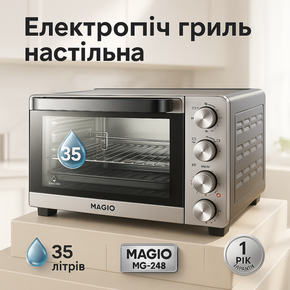 Мультипечь с функцией гриля, Электрические печи для кафе, Электропечь гриль настольная XI-80 Львов - изображение 5