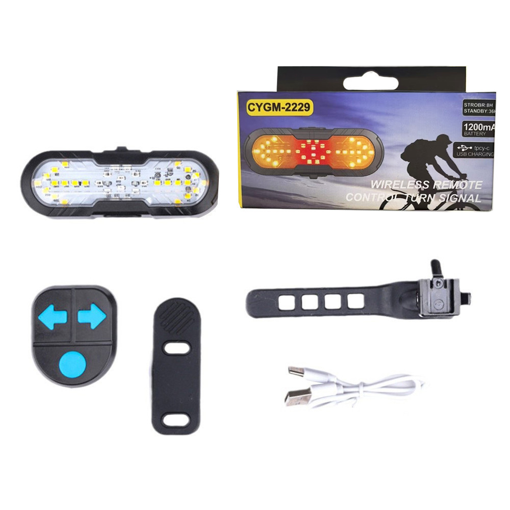 Велоліхтар з поворотами,+ Пульт,USB,CYGM-2229 STOP SBR Київ - фото 9