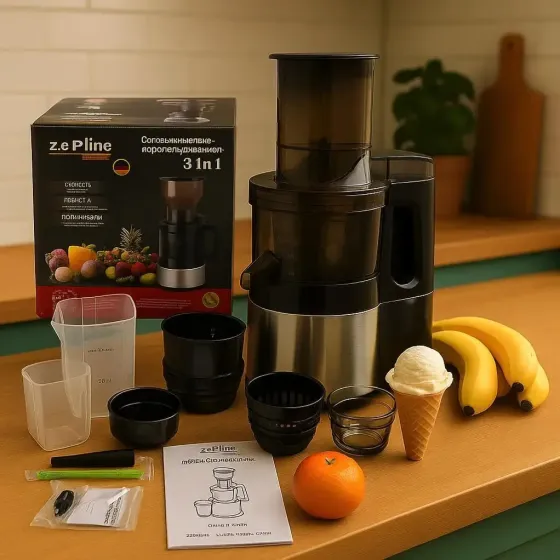 Соковыжималка-мороженица 3в1 Zepline ZP- 6058 3000 Вт из нержавеющей стали Коломия