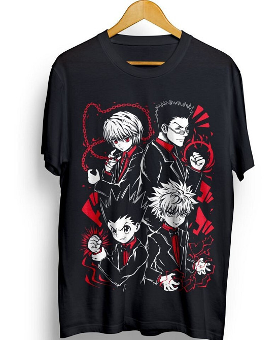 Футболка мужская аниме Охотник × Охотник оверсайз (S/M/L) Черний AnimeJ1190 Днепр - изображение 6