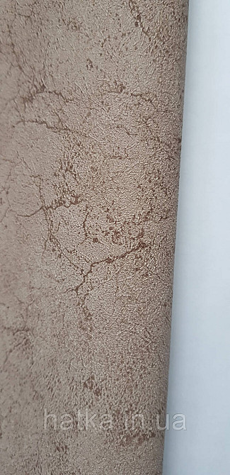 Шпалери вінілові на флізеліні Sintra Adria метрові під штукатурку структурні темно-коричневі Київ - фото 2