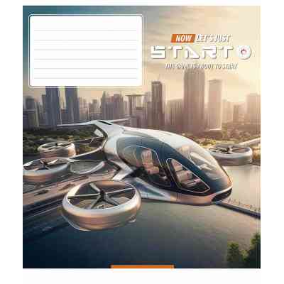 Тетрадь Школярик Let's start 12 листов линия (012-3411L) Винница