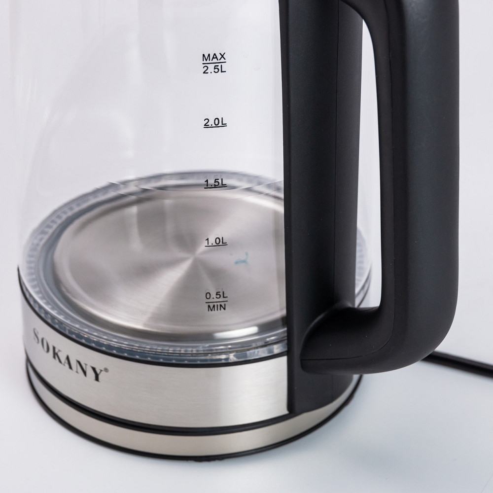 Sokany Чайник електричний Sokany SK-09013 2.5 літра прозорий Коломия - фото 5