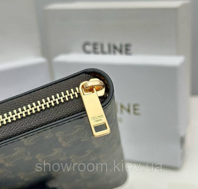 Жіночий гаманець на блискавці Celine (А14) чорний Київ - фото 6