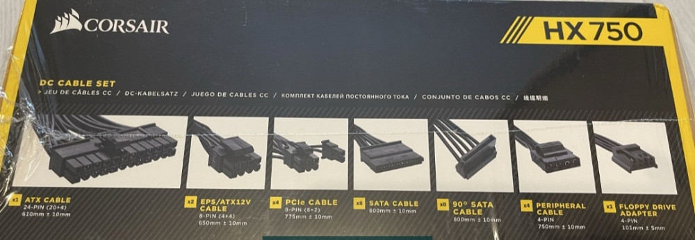 Новий блок живлення Corsair HX750 80plus platinum. Киев - изображение 1