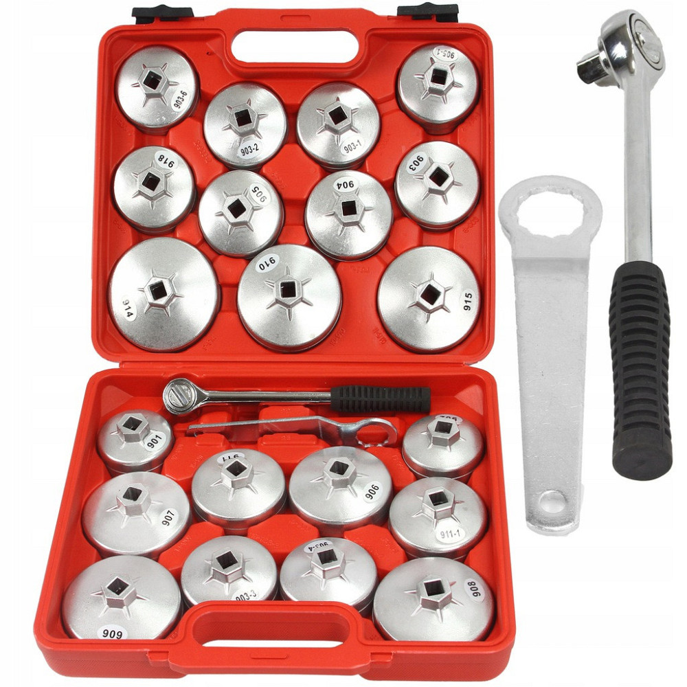 Торцеві ключі насадки для різних видів масляних фільтрів 23 елементи в кейсі Mar-Pol (M57611) Нововолинськ - фото 1