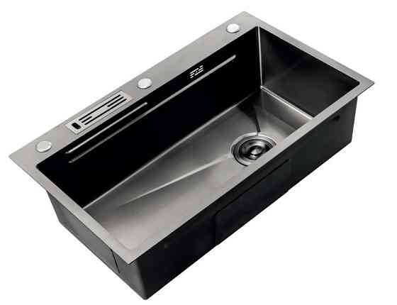 Кухонна мийка Mixxus Premium MH7545-SET-05 NANO-BLACK (3.0/0.8) комплект графіт MX9632 Харків