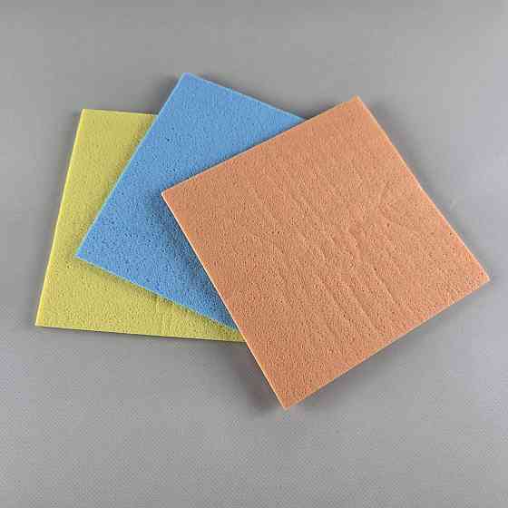 Салфетка губчатая влагопоглощающая из натуральной целлюлозы 15*15 (3шт) Бонус+ (1 пачка) Харьков