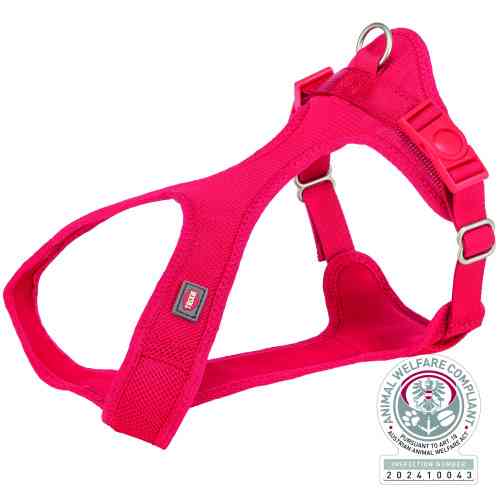 Шлей Trixie для собак Soft мягкая нейлон красная размер S-M 35-60 см/15 мм Киев