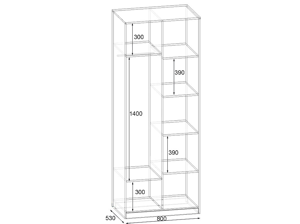 Шкаф Favorit F-15, Дуб Аппалачи/Антрацит, 800х530х2100 Львов - изображение 3